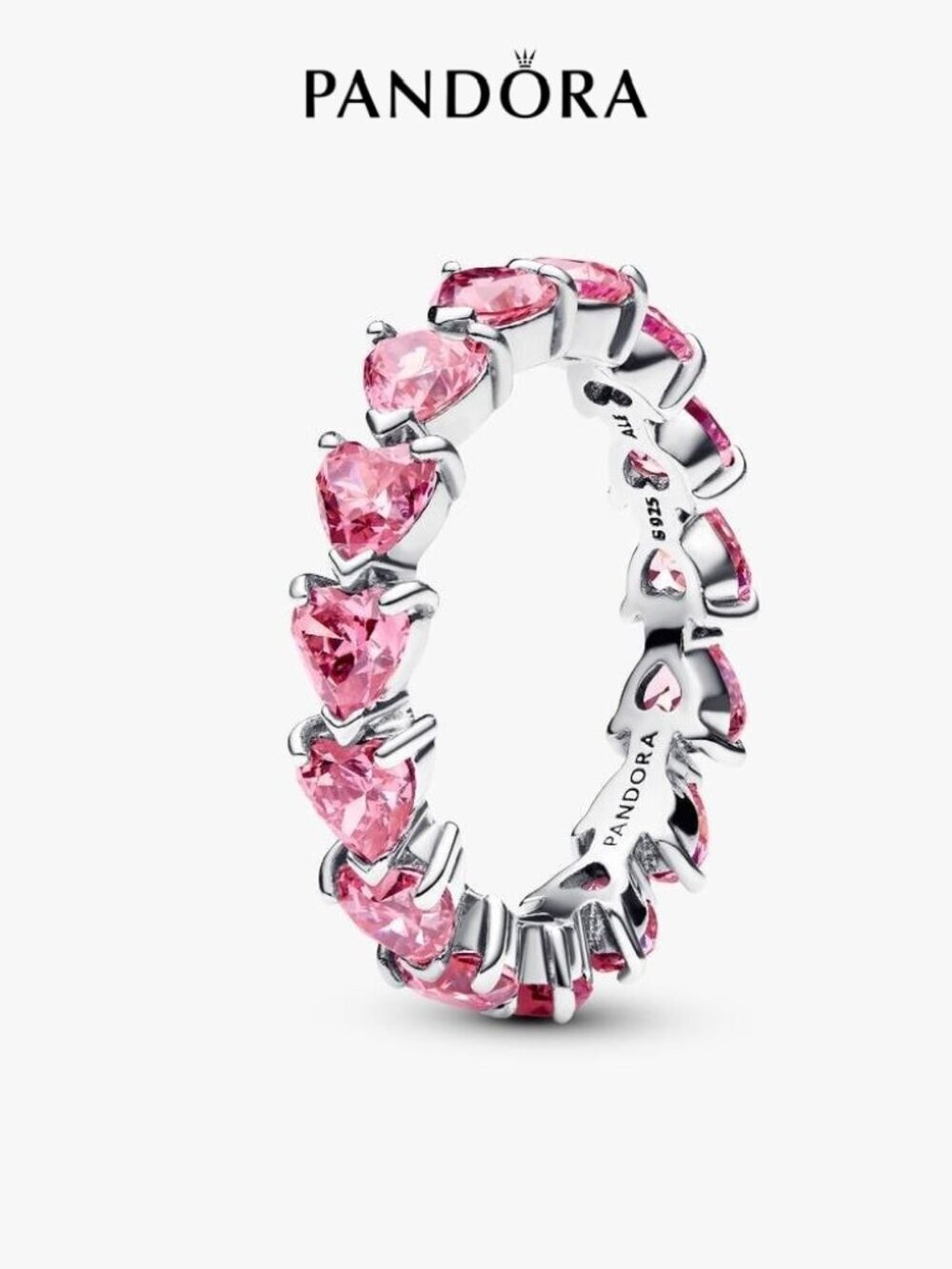 Pandora Band of Pink Hearts Ring